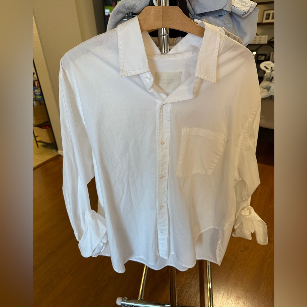 Citizens Of Humanity White Button Down Shirt